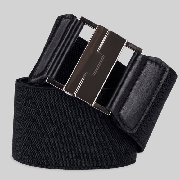 NWT Black plus size Elastic belt - Picture 2 of 7